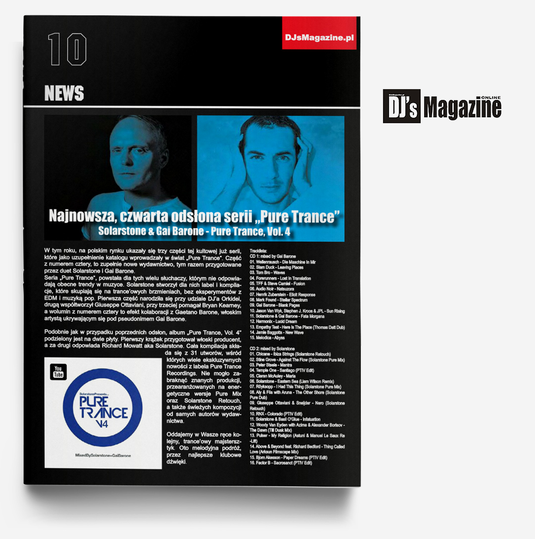 Pure Trance V4 print press coverage