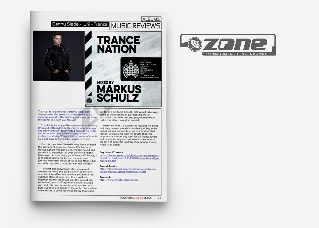 Trance Nation print press coverage